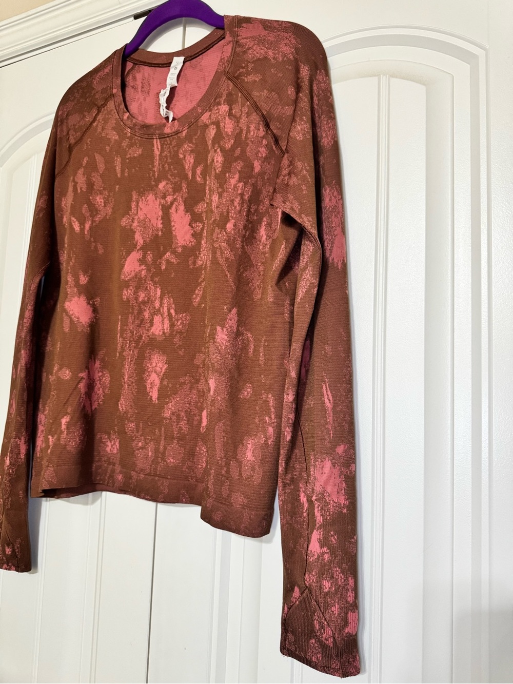 Lululemon Swiftly Tech Long Sleeve Shirt Race Length Roasted Brown / Brier Rose - Picture 12 of 14